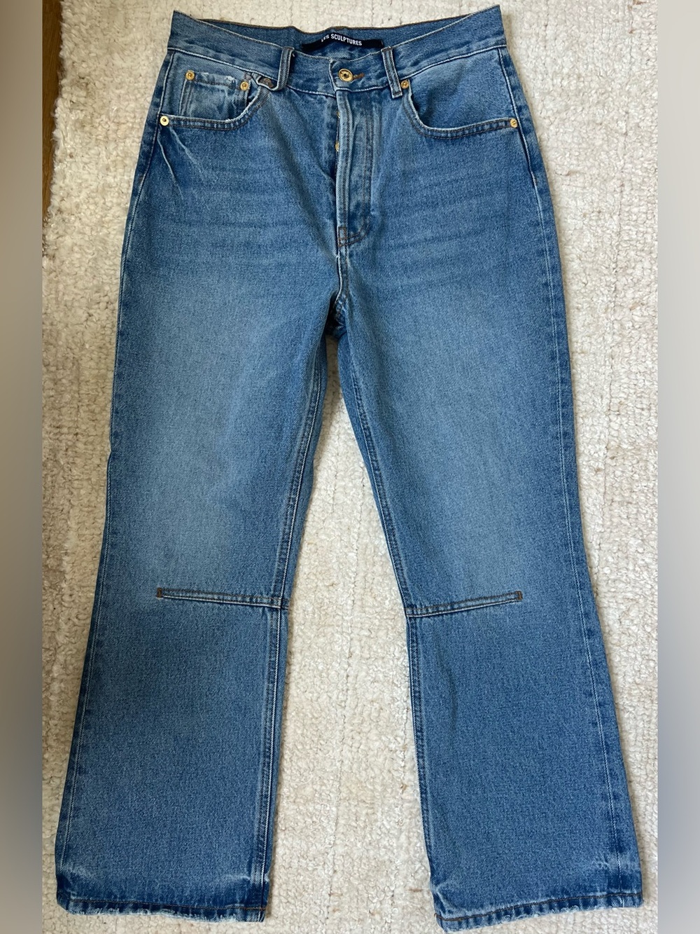 JACQUEMUS Women 28 Les Sculptures High Rise Cropped Capri Leg Jeans Le De-Nimes